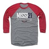 500 LEVEL Yves Missi New Orleans Pelicans 3/4 Sleeve T-Shirt - Yves Missi New Orleans Pelicans Elite WHT (Red/Heather Gray, X-Large)