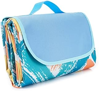 Newthinking Picnic Mat Waterproof 145x200 cm, 600D Oxford Cloth Waterproof Picnic Mat, Portable Foldable Picnic Mat for Outdoor Camping Garden, Blue