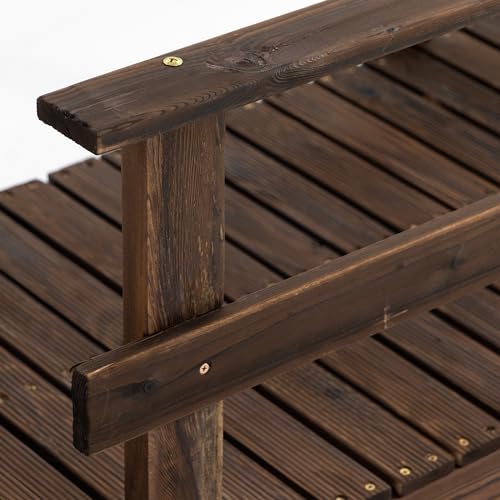 Generic W2225P174529 7' Wooden Garden Bridge thumb #8
