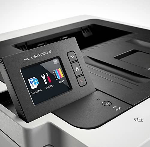 Brother L-3270Cdw Series Compact Digital Color Laser Printer I Mobile Printing I Nfc I Auto 2-Sided Printing I 2.7" Color Touchscreen I Up To 25 Ppm I Up To 50-Sheet Tray Capacity + Printer Cable #TOP4