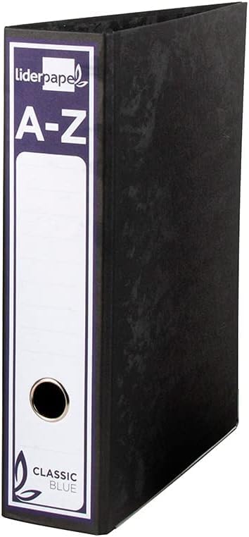 Classeur levier carton Liderpapel noir lot de 5 pour organiser le bureau