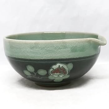 Amazon.co.jp: 韓国晋州 陶清窯 青磁茶器 セット 急須 湯呑