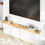 72'' Pine Wood Floating Shelf for Wall - Rustic Wall Mounted Wooden Shelf for Stylish Home Décor (Natural, 72x8x2) - 1pcs - Image 2