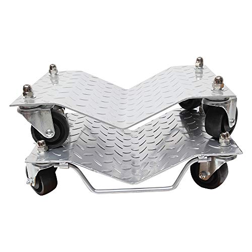 Set Of (4) 3" Auto Dolly Wheel Tire 12"X16" Skate Castor Silver Auto Car Bearing #TOP2