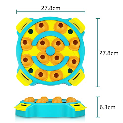 Alfheim Pet Puzzle Toys IQ Toy Treat Balls for Dog Interactive Dog Toy for Treats Slow Feeder Dog Toy Dog Training Games Feeder with Non-Slip, Lake Blue