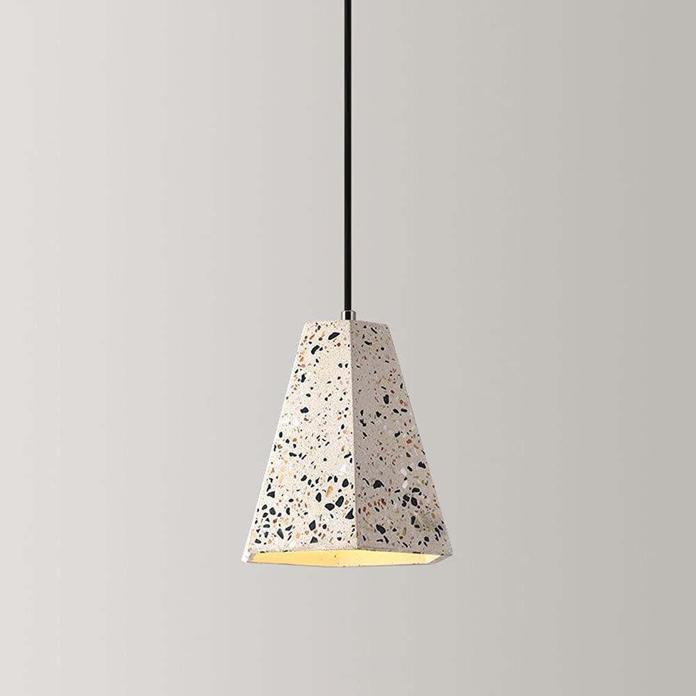 Suspension industrielle terrazzo E27 petit lustre ciment réglable intérieur