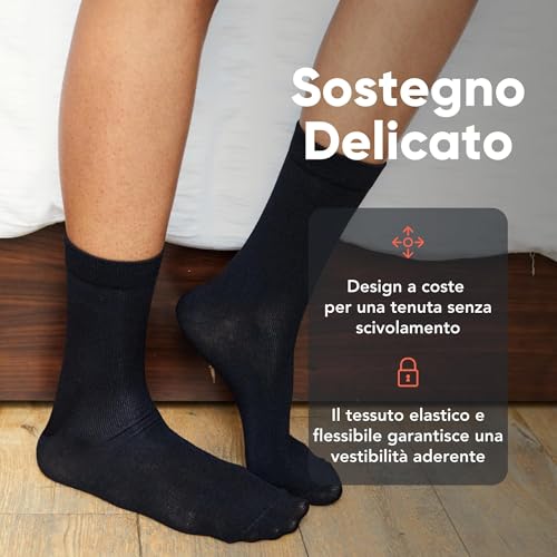 FM London (confezione da 6) calzini in bambù da donna, Calzini da donna semplici e fantasia progettati per sentirsi morbidi e resistere agli odori, Calzini multicolori e neri da donna, Nero, 37-42 - 4