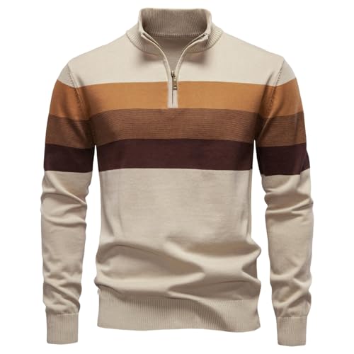 Pull en tricot à col montant chaud et doux saison automne hiver homme