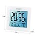 Baldr Digital Alarm Clock - Easy to Read, Simple to Set Up - Battery Operated and Cordless - Not Just for Bedrooms - These Digital Clocks are Ideal for The Bathroom, Kitchen, Office and Travel -White
