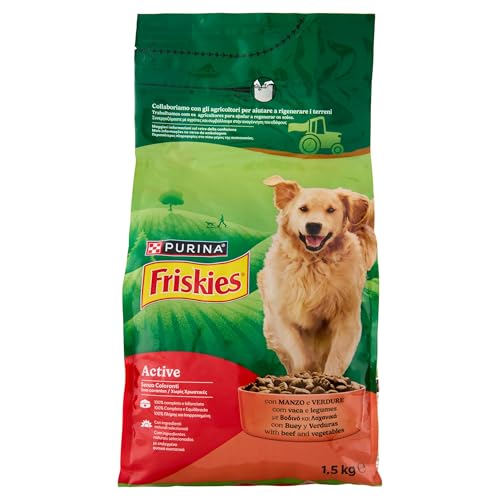 Friskies Vitafit Active Trockenfutter für Hunde mit Rindfleisch, 1, 5 kg
