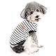 Zunea Sommer-Hunde-Shirts für Kleine Hunde Gestreifte Atmungsaktive Weste T-Shirts Weiche Baumwolle Welpen Kleidung Haustier Katzen Ärmelloses Tank Top Chihuahua Basic Tee Shirt Bekleidung Schwarz M