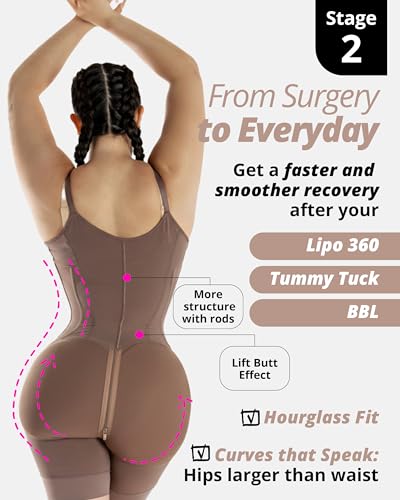 Image of TRIBUTO EST. 2009 Semi-Custom Stage 2, Hourglass shapewear, Body Shaper Open Bust Colombian Curvy Faja BBL & Lipo 360