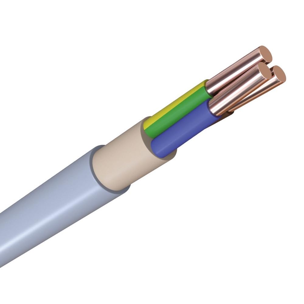 Siwitec NYM-J Kabel 5x10 Mm², 5 Meter – Mantelleitung Für Feuchträume, Grau, Made In Germany