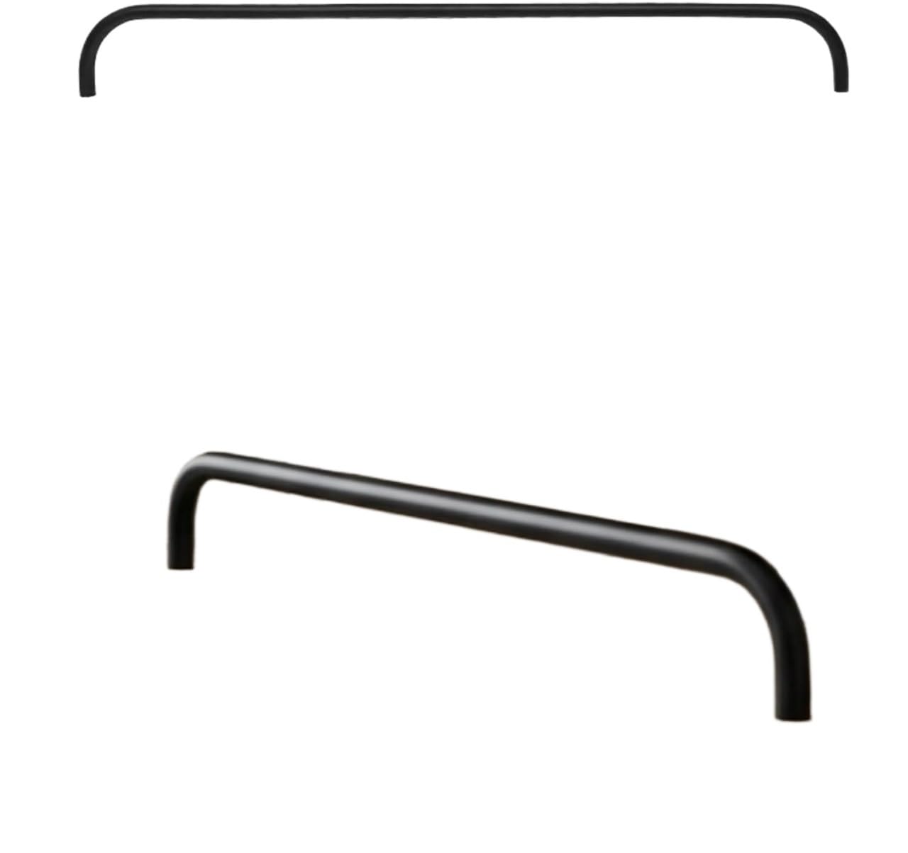 NIUSABOU Aluminum Shelf Guard, Aluminum Shelf Guard Tipp Rail, 8mm, Multicolor, 8-42 in(Black,16in/41cm)