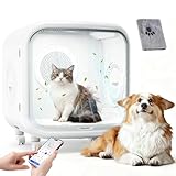 Upgrade 75L Large Automatic Cat Dryer Box with Pet Towel -360° Rapid Drying and APP Control, Smart Safe Temperature & Overheat Protection, Ultra-Quiet & Grooming Box for Cats and Small Dogs