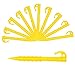 Piquets de Tente en Plastique, Piquets de Tente Spirale Plastique, Piquets de Jardin en Plastique, Jaune Accessoires de Tente, pour Fixer Tentes, Auvents, Fleurs, 10 Pièces