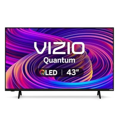 VIZIO 43-inch Quantum 4K QLED HDR Smart TV w/Dolby Vision HDR, 120fps @1080p PC Gaming, WiFi 6, Bluetooth Headphone Capable, Apple AirPlay, Google Cast Built-in (VQD43M-0801, New)