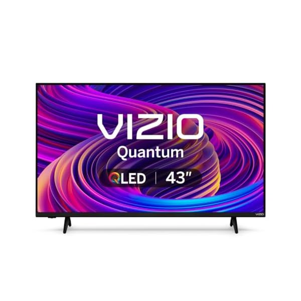 VIZIO 43-inch Quantum 4K QLED HDR Smart TV w/Dolby Vision HDR, 120fps @1080p PC Gaming, WiFi 6, Bluetooth Headphone Capable, Apple AirPlay, Google Cast Built-in (VQD43M-0801, New)