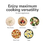 Hamilton Beach Digital Programmable Rice Cooker & Food Steamer, with Slow Hard-Boiled Egg Functions, Egg/Steam Tray, Small & Compact, 6 Cups Cooked (3 Uncooked), Stainless Steel (37524) - Image 2