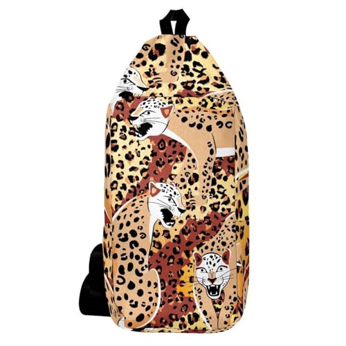 Sac à dos à bandoulière léopard contre le mal de dos des grands sacs