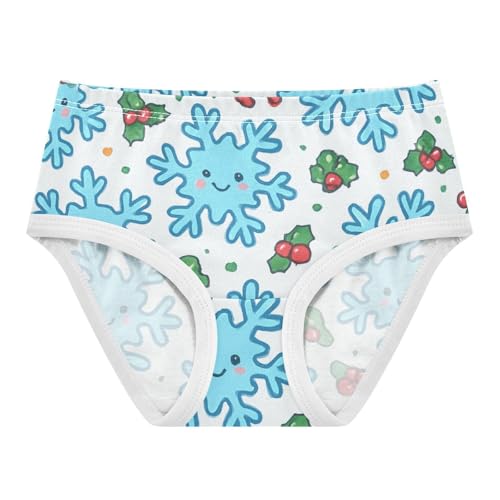 Girls' Training Panties Breathable Toddler Underwear for Toddler Christmas Snowflakes
