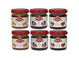 Prisca Receta Casera - Surtido de Mermeladas (6x90g) - 2x Mermelada de Fresa, 2x Mermelada de Higo, 2x Mermelada de Melocotón