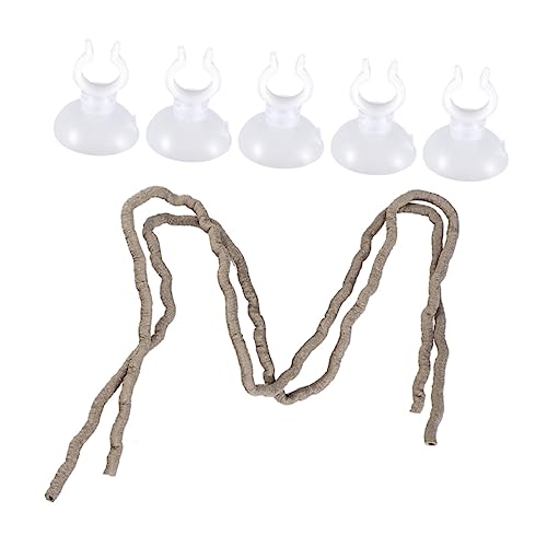 Ratán flexible YARNOW con ventosas para terrarios de camaleones 2