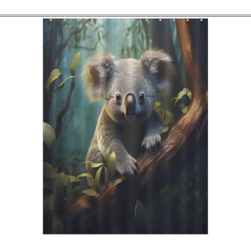Rideaux salle de bain koala en polyester de qualité supérieure 140x183 cm