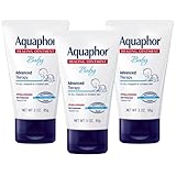 Aquaphor Baby Healing Ointment - Advanced Therapy for Chapped Cheeks and Diaper Rash - 3 oz. Tube (Pack of 3)