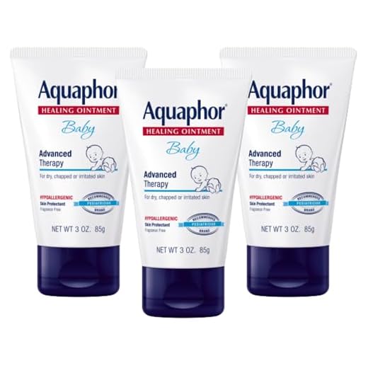 Aquaphor Baby Healing Ointment, Advanced Therapy for Chapped Cheeks and Diaper Rash, 3 Ounce (Pack of 3)