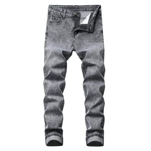 Jean homme large et droit en denim vieilli pour le printemps et l'été