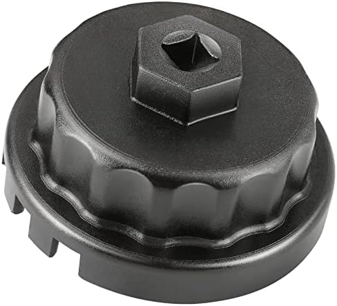Enmja Oil Filter Wrench for Toyota and Lexus - Fits 2.5-5.7L Engines with 64mm Cartridge Style Oil Filter System - 4 Slots for Easy Removal of Oil Filter Caps on RAV4, Camry, Tundra