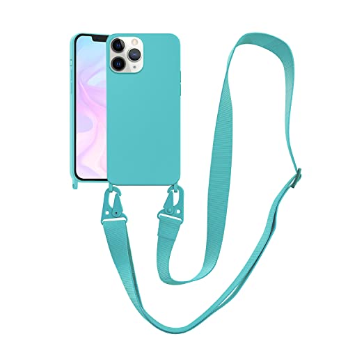 Image of Compatible with iPhone 11 Pro Max Case with Lanyard Crossbody iPhone Case with Strap Adjustable Shockproof Drop Protection Silicone Phone Cover for iPhone 11 Pro Max 6.5''