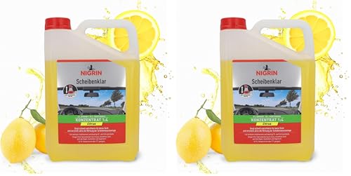 NIGRIN Scheibenklar Konzentrat 1:4 Citrus | 3 Liter | Reinigungszusatz für Autoscheiben und Scheinwerfer | integrierte Ausgießhilfe | entfernt Insekten, Fett | schlierenfrei | sehr ergiebig | ab 5°C