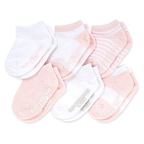 Burt's Bees Baby Ly26971-blm-12m Casual Sock, Pink Blossom Multi, 3-12 Months Cover