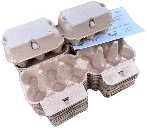 Anglia Farm Supplies - Pastel Pink Coloured Egg Boxes - half dozen cartons - with sheet 8 labels (24 Egg Boxes)