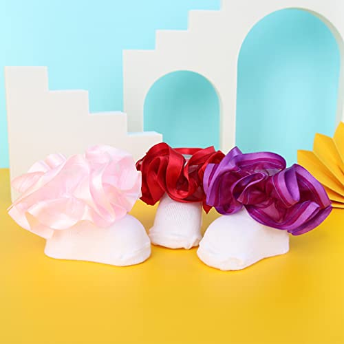 Baby Girls Newborn Ruffle Socks Toddler Double Lace Big Frilly Princess Dress Socks for Infant Little Kids 6 Pairs4