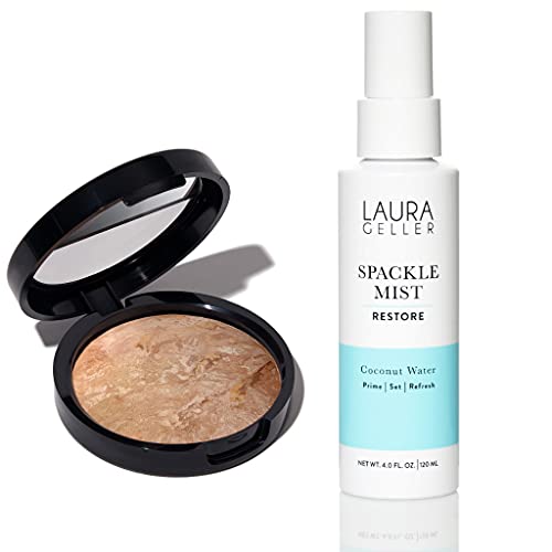 Laura Geller Balance-N-Brighten Color Correcting Foundation in Medium + Spackle Makeup Setting Spray