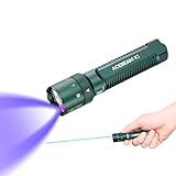 ACEBEAM K1 Rechargeable EDC AA Flashlight with Green Beam, UV and White LED Combo, 1000 High Lumens Pocket Flashlight, Triple Sources Super Bright Small Flash Light for Emergency, Camping, Home
