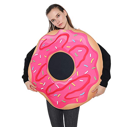 EraSpooky Déguisement Donut Fête de Famille Déguisement Adulte Rose