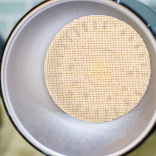 Image of HOMSFOU 2pcs Lampshade Diffuser: 2.36inch Fabric Lamp Shade Diffuser - Two-layer Design Ceiling Light with Adhesive Dots for Chandeliers, Downlights, and Spotlights (Khaki)