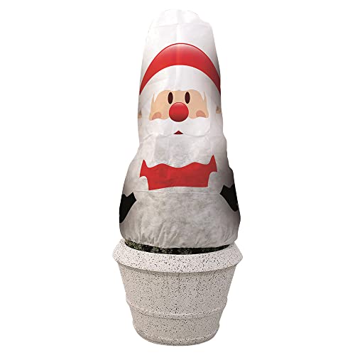 NOOR Winterschutz Vlieshaube Nikolaus B 130 x H 160 cm I Frostschutzhaube für Pflanzen I Winterschutz für Pflanzen Überwinterung I Frost-Resistenter Pflanzenvlies/Winterschutzvlies I Nikolaus-Look