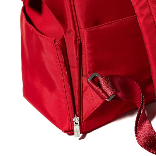 Image of Baggallini Chelsea Laptop Backpack, Crimson Red Twill