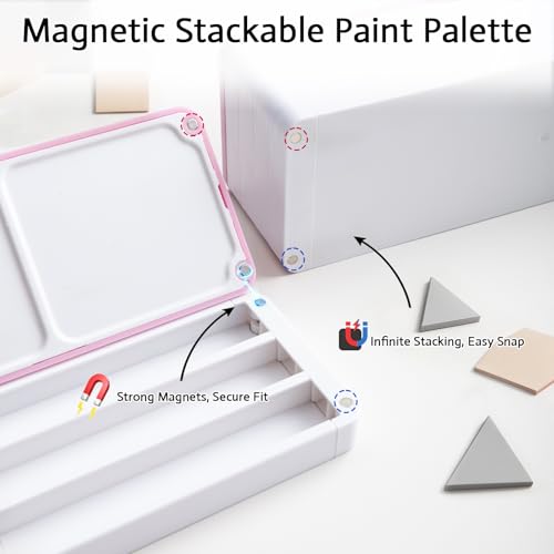 SEAMIART Magnetic Stackable Empty Watercolor Paint Palette Box with Lid by SEAMIART - Used condition - Image 2