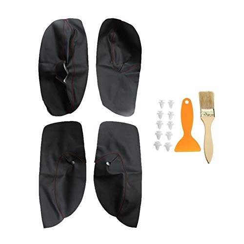 SSGLOVELIN 4PCS Auto Microfibra de Piel Cubierta de la Puerta Apoyabrazos for...