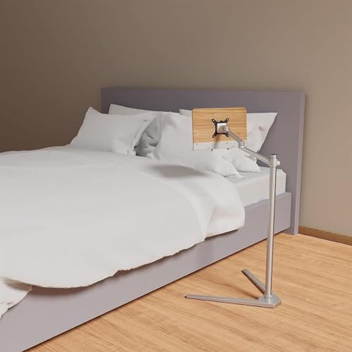 Atril de piso ajustable para leer libros cómodamente en el sofá o la cama con base en V 3
