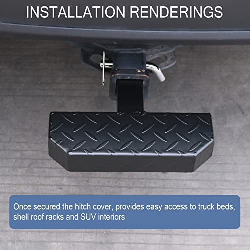 Dicmic Hitch Step Anti Slip And Rust Towing Bumper Guard For Most Car Suv Truck Pickup With Pin Fit 2” Receiver, 11.8” Length #TOP5