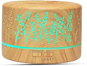 Umidificador, 700ML Óleos Essenciais Difusores de Aromaterapia Umidificador de Grão de Madeira Difusor de Aroma de Ar Elétrico Névoa Fria Desligamento Automático Sem Água