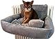 PataGrande Katzenbett für Heizungen, Kuschelige Heizungsliege für Katzen, mit flauschigem Kissen, Katzenhängematte für Heizungen, Katzenliege für Heizkörper, Grau, Maschinenwaschbar