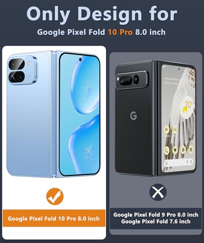 Image of FNTCASE for Google Pixel 10-Pro-Fold Case: for Pixel 10-Pro-Fold Military Grade Drop Protection Anti Yellowing Cell Phone Cover - Transparent Protective Rugged Shockproof Phonecase, Clear